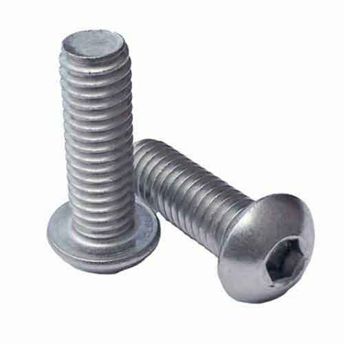 MBSC812516S M8-1.25 X 16 mm Button Socket Cap Screw, Coarse, ISO 7380, 18-8 (A2) Stainless
